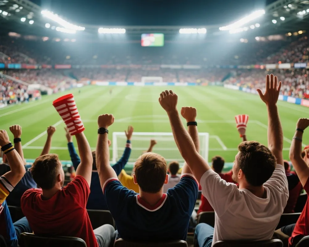 Fans watching live stream on mobile