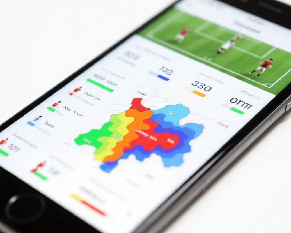 Detailed match statistics on mobile app